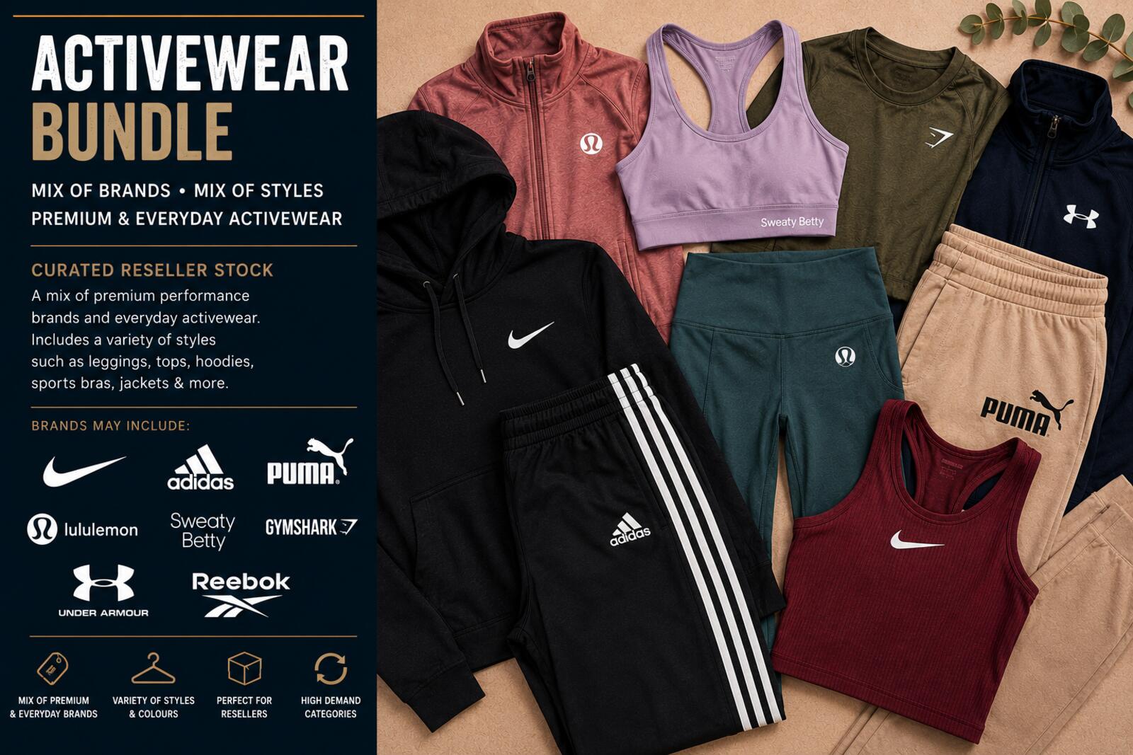 Activewear Bundle – Mixed Branded Sportswear Reseller Stock