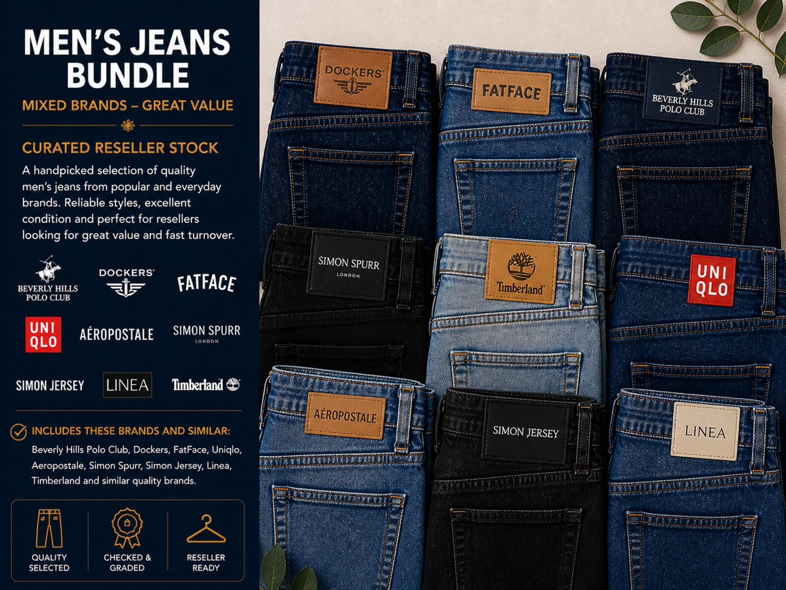 Men’s Jeans Bundle – Mixed Brands Reseller Stock