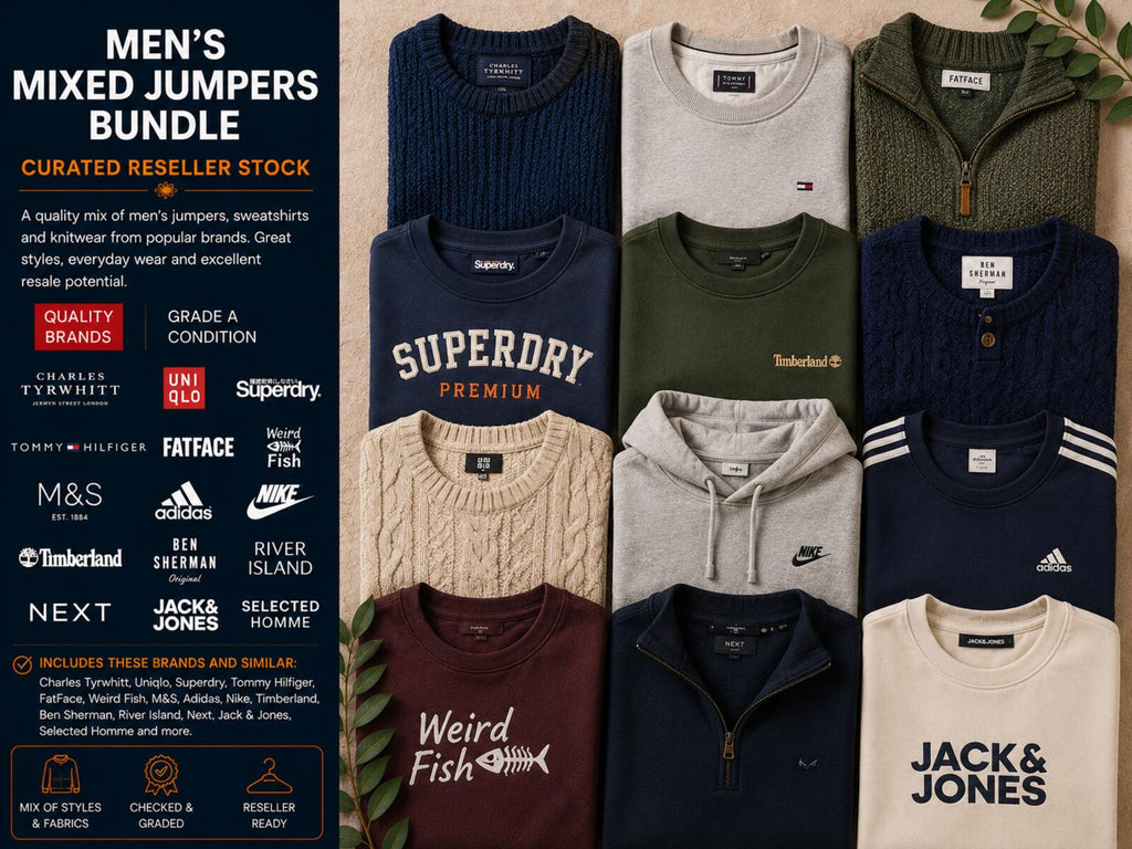 Men’s Branded Jumpers Bundle – Curated Reseller Stock