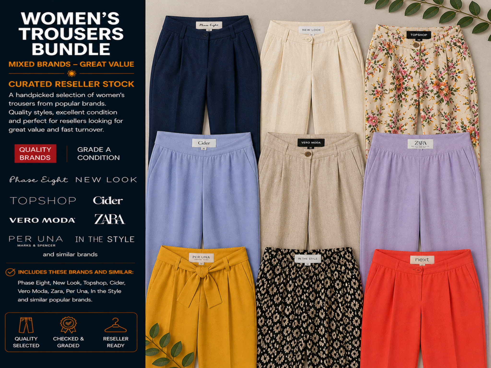 Women’s Trousers Bundle – Mixed Brands Reseller Stock